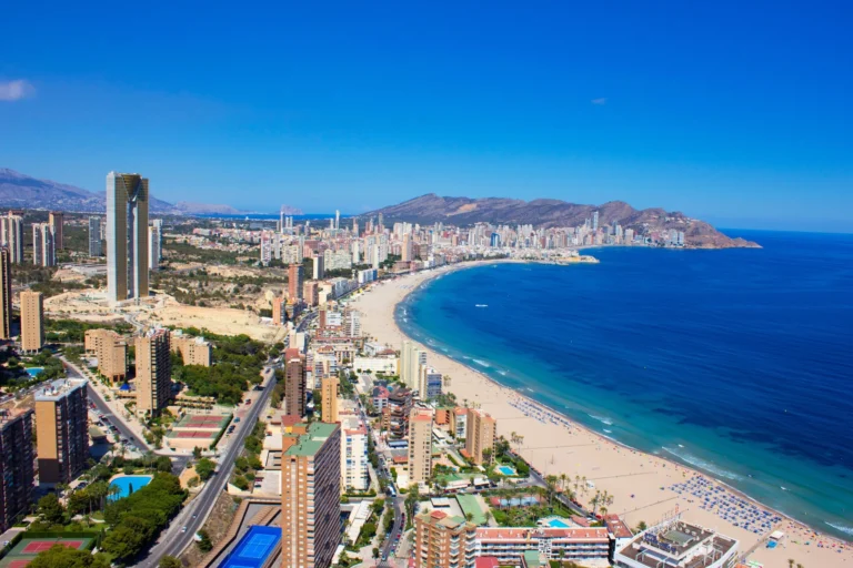 uitzicht over Benidorm van bovenaf